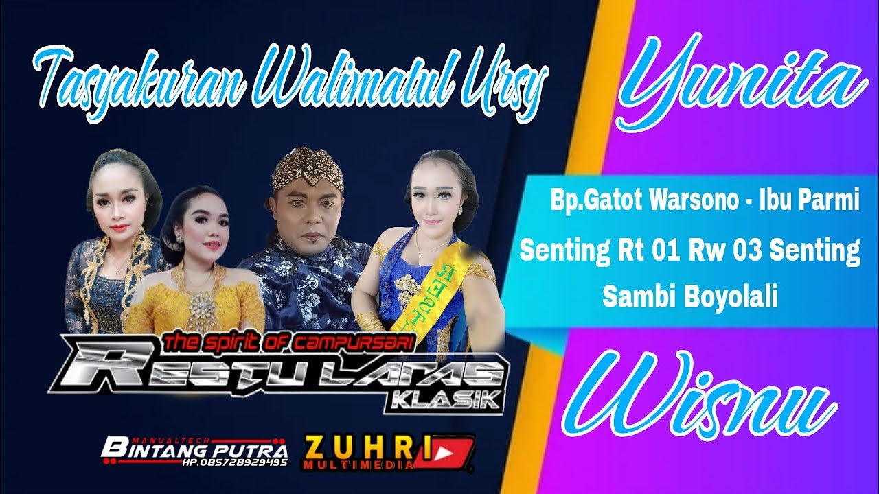 🔴LIVE CS RESTU LARAS | TASYAKURAN PERNIKAHAN YUNITA & WISNU | SENTING SAMBI,15 APRIL 2024