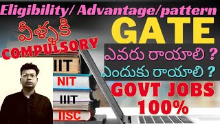 All about GATE Exam in Telugu |GATE Eligibility | GATE Paper pattern|What is GATE EXAM |btech GATE
