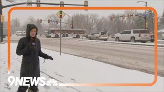 Slick and snow-packed roads in south Boulder