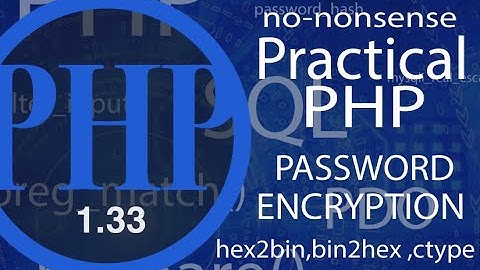 Advance Practical PHP | PASSWORD ENCRYPTION - video #33