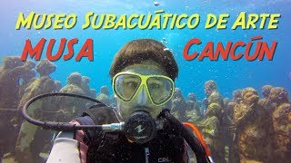 Buceando en el Museo Subacuático de Cancún by Ruben y El Mundo canal 2 685 views 5 years ago 2 minutes, 44 seconds
