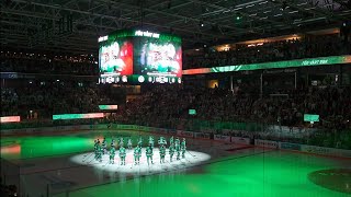 Rögle Hymn i ett fullsatt Catena Arena i SHL Premiären mot Malmö Redhawks