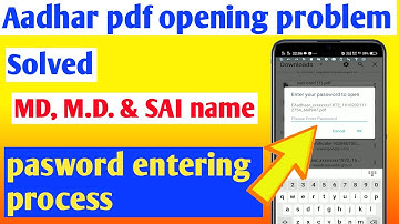 Different types name aadhar pdf password | Aadhar pdf not opening | Md name aadhar pdf password
