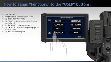 Panasonic - Camcorders - HC-X1000 - How to Program the User Buttons.