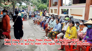 MTQ Chùa Thiên Phước, Cái Bè chung tay trao quà từ thiện cho người mù, người khuyết tật, người nghèo