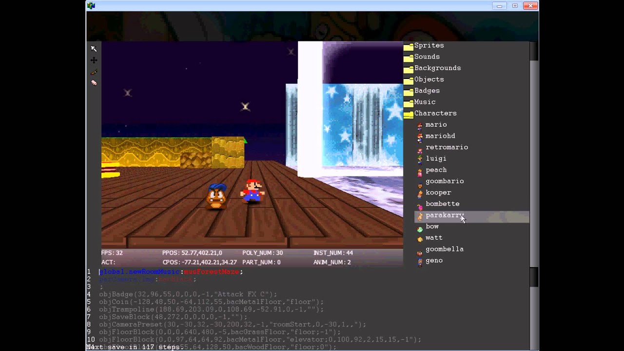 Super paper mario editor