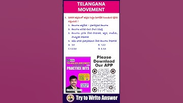 Telangana Movement Practice Bits  #trend #tspsc #group #trending #trendingstatus #telangana