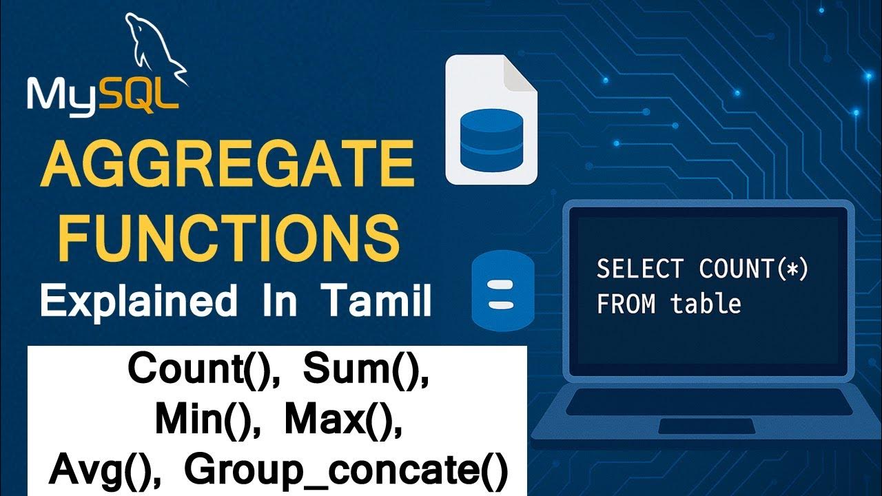 Learn MySQL Aggregate Functions: COUNT, SUM, MIN, MAX, AVG, LIMIT ...