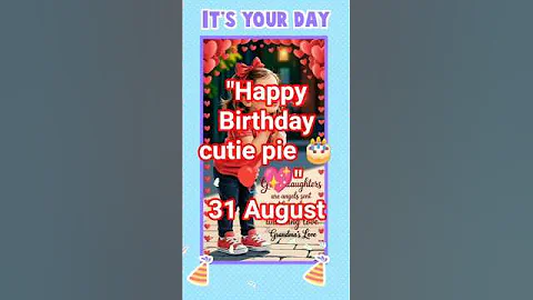 Happy Birthday Granddaughter l Birthday Wishes For Granddaughter #shortsfeed @wishesforyou296