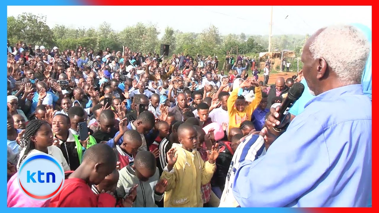 Hundreds of pilgrims gather at Samson Corner for annual prayers facing Mt Kenya