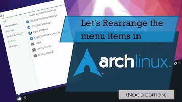 Reorganizing the application menu on the Linux desktop