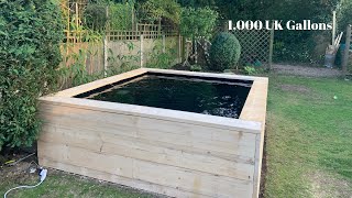 DIY Raised Backyard Garden Pond Build | 1,000 Gallon | Timelapse