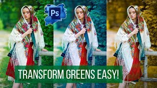 How to Transform Greens in Photoshop. EASY Tutorial