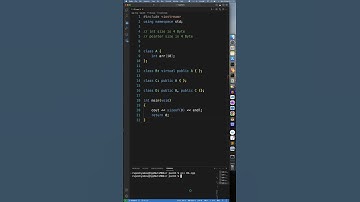 sizeof operator with virtual inheritance part 2 #cppprogramming #coding