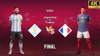 FIFA 23 - Argentina vs France | Messi vs Mbappe | FIFA World Cup Final Match [4K60]