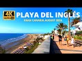 Gran Canaria Playa del Ingles August 21 2020 Upper Boardwalk ☀️ 🔥 ☀️ 4K 10:00 AM