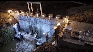 Construction of mini hydroelectric dam