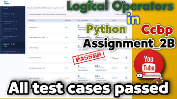 assignment_2B||ccbp|| logical operators in python||Nxtwave... assignments