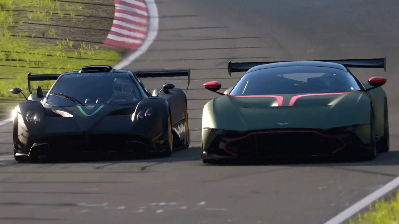 Pagani Zonda R vs Aston Martin Vulcan at Nordschleife - YouTube