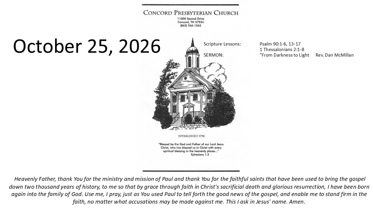 CPC Sermon October 25, 2026