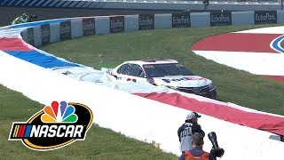 Denny Hamlin crashes in practice at Charlotte Motor Speedway ROVAL | Motorsports on NBC