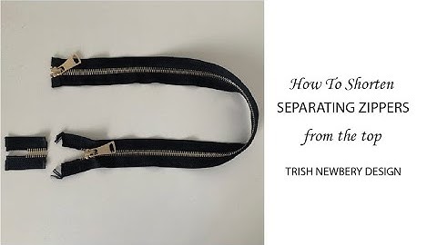 How To Shorten A Separating Detachable Metal Zipper from the Top
