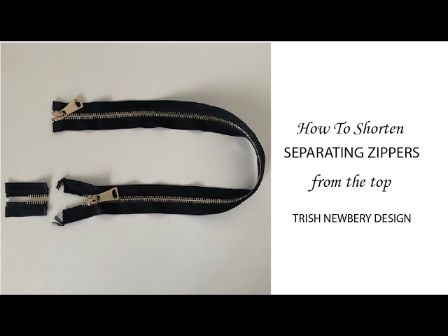 How To Shorten A Separating Detachable Metal Zipper from the Top