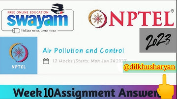 Air Pollution and Control || NPTEL week 10 assignment answers 2023 || #nptel #airpollutioncontrol