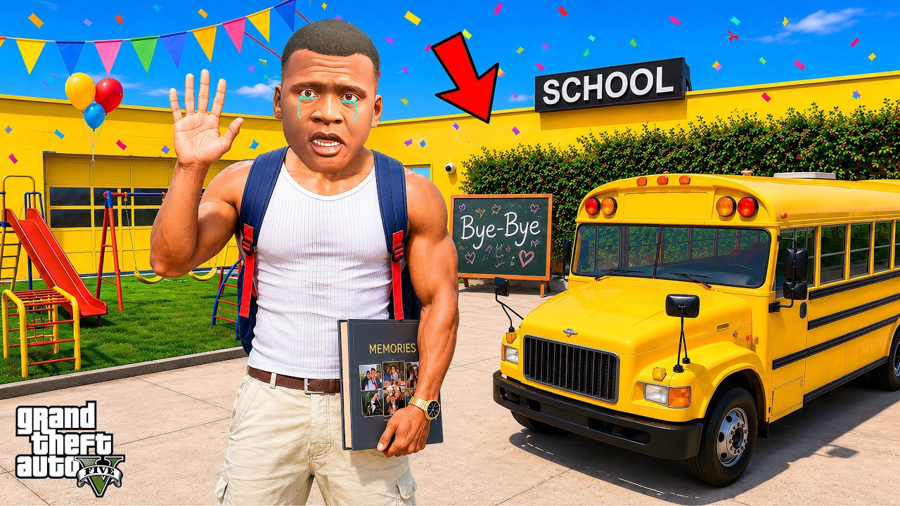 Franklin's Last Day in School... BYE BYE | GTA 5 ! in Telugu