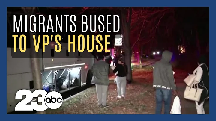 Migrants bused to Vice President's house by Texas ...