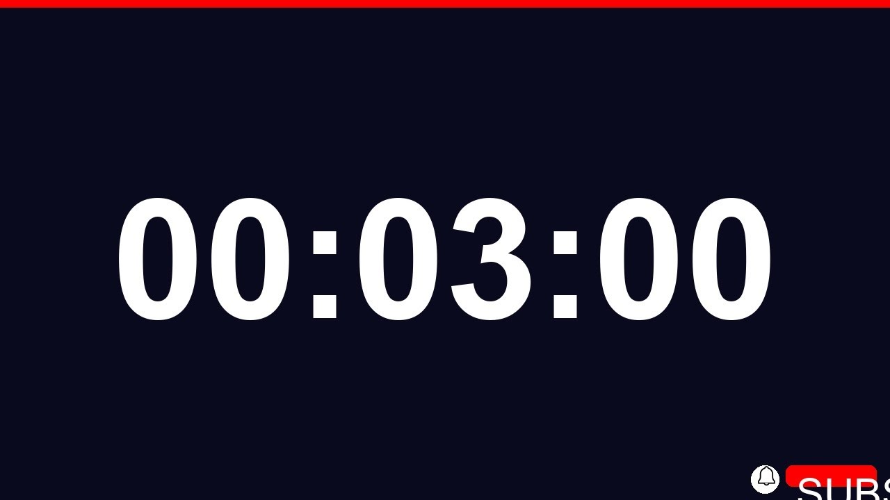3 Minute Timer - 180 Second Countdown Timer