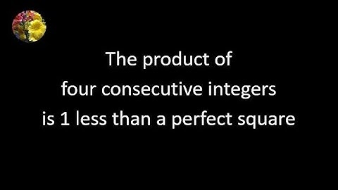 The product of four consecutive integers is 1 less than a perfect square