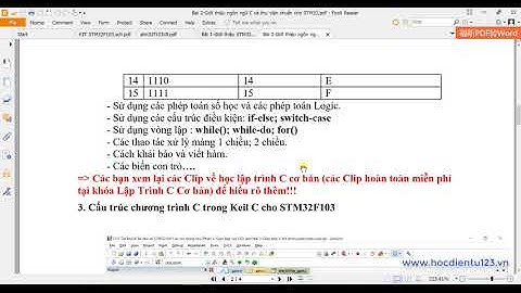 STM32|Giới thiệu ngôn ngữ C và Thư viện chuẩn cho STM32F103C8