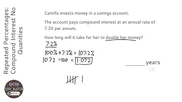 Repeated Percentages: Compound Interest No Quanities (Grade 6) - OnMaths GCSE Maths Revision