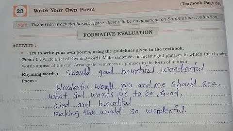 5th standard english workbook lesson number 23 Write your own poem #5thstandard #englishmedium