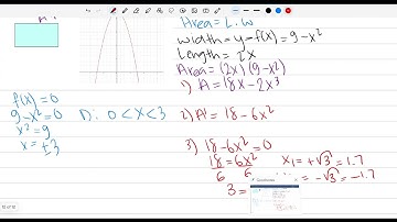 4.5 Applied Optimization, rectangle inscribed in function