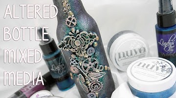 Altered Mixed Media Bottle