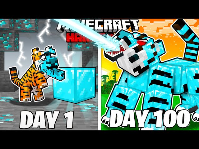 I Survived 100 Days as a DIAMOND TIGER in HARDCORE Minecraft class=