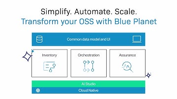 Simplify. Automate. Scale. Transform your OSS with Blue Planet