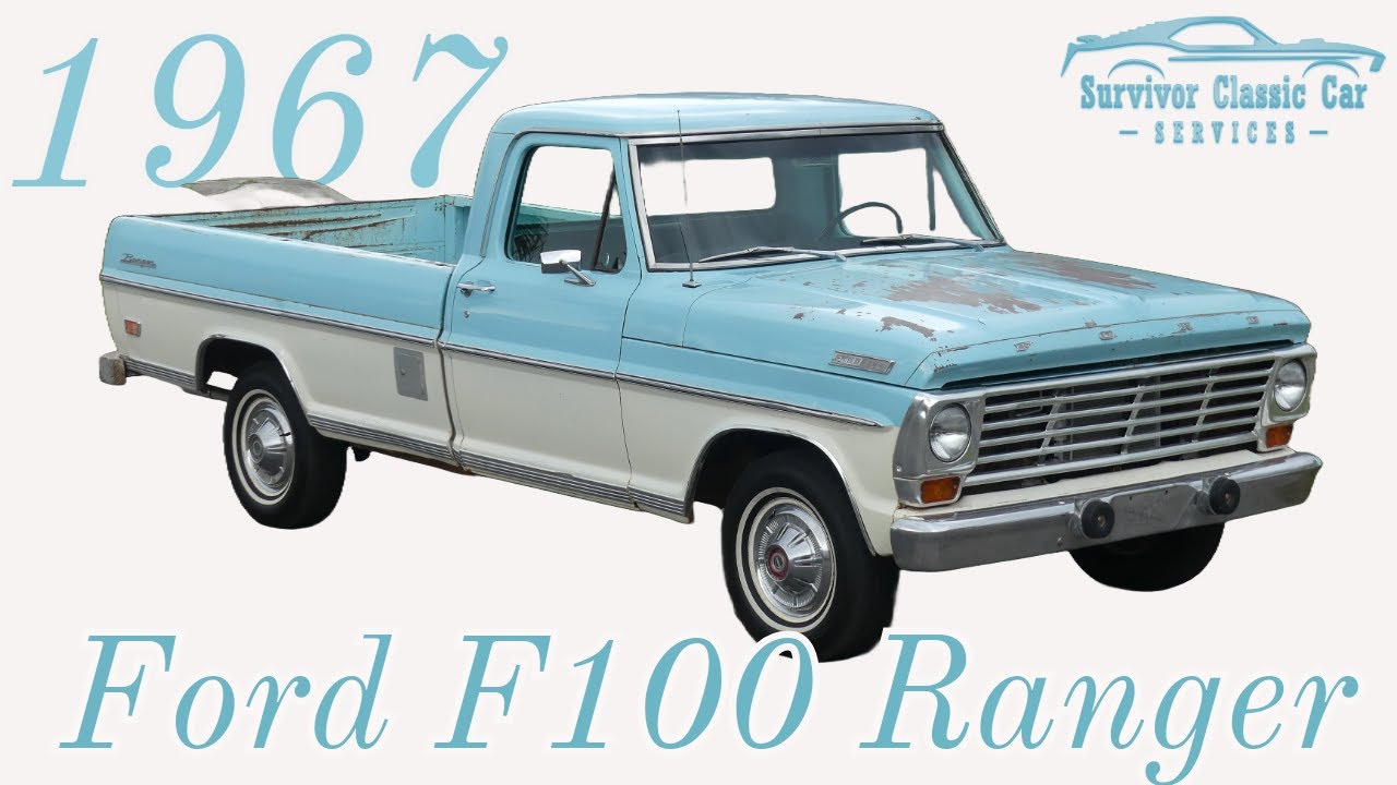 1967 Ford F100 Ranger Patina Shop Truck V8 A C for sale Survivor ...