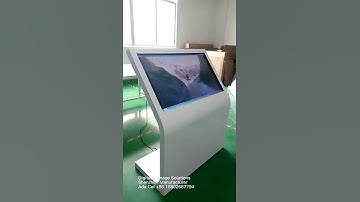 Custom white L type information new design showroom display kiosks