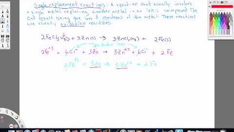 ChemDoctor: single replacement reactions
