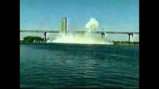 Old Cooper River Bridge rock island Explosion