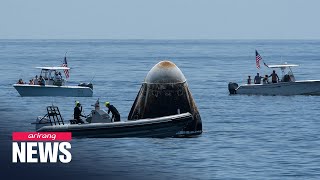 NASA astronauts splash down into Gulf of Mexico in SpaceX capsule