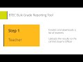 Bulk Grade Reporting Tool on Edexcel Online Step 1: Teachers