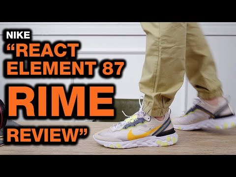 봄에 어울리는 스니커즈 나이키 리액트 엘리먼트 87 라임 리뷰!  Nike React Element 87 Orewood AQ1090-101 REVIEW