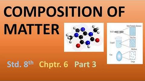 std 8 Science Chapter 6 Composition of Matter Part 3 (class 8 lesson 6) explanation in English)