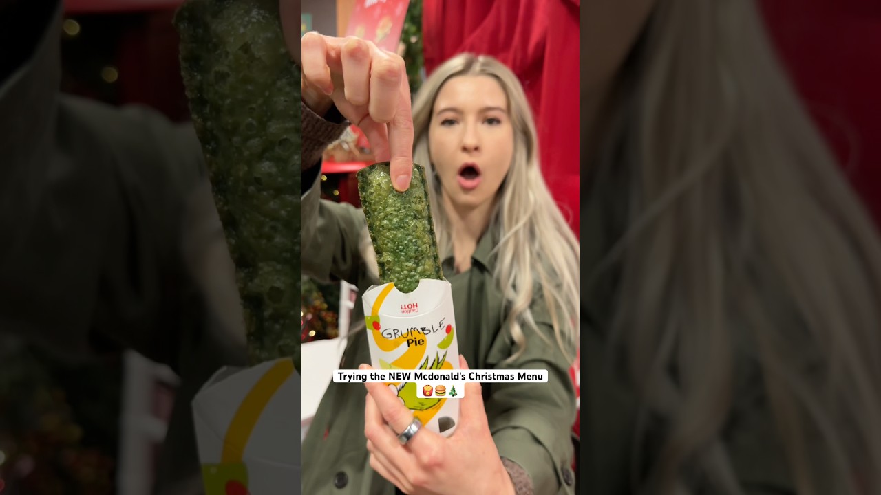Пробуем НОВОЕ рождественское меню Гринча от Mcdonald's🍟🍔🎄