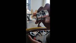 Milwaukee m18 wire stripper in use on thhn cables