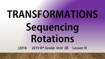 Sequencing Rotations (8th Grade Unit 2B Lesson 9)
